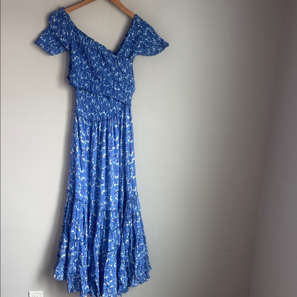 Poupette St Barth Soledad Maxi Dress in Royal Cerise Small - Picture 3 of 11